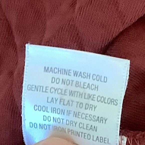 Garnet Hill sweatshirt XS rust red quilted diamond 100% cotton crewneck - Picture 8 of 9